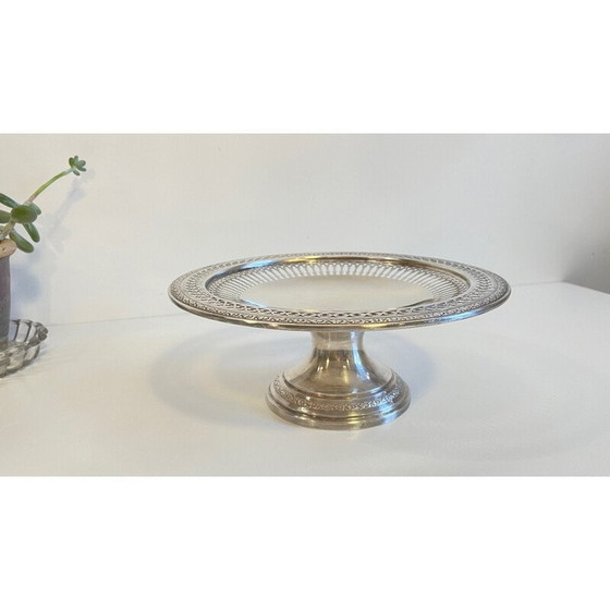 Image 1 of Vintage presentation tray in silver-plated crowned rex metal