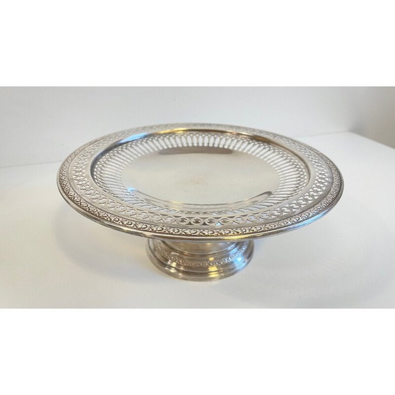 Image 1 of Vintage presentation tray in silver-plated crowned rex metal