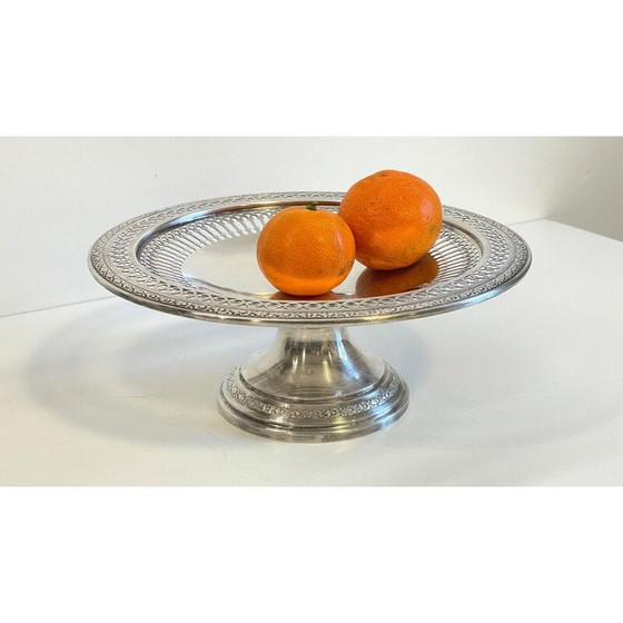 Image 1 of Vintage presentation tray in silver-plated crowned rex metal