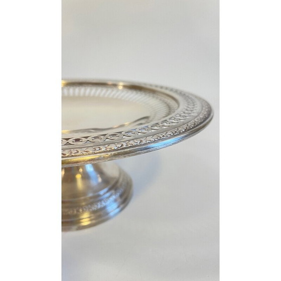 Image 1 of Vintage presentation tray in silver-plated crowned rex metal