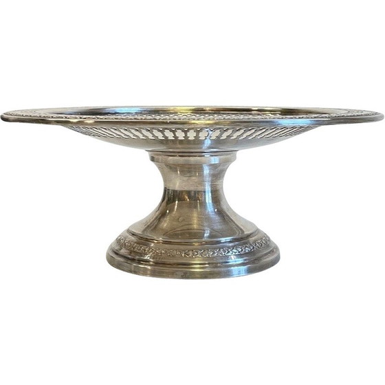 Image 1 of Vintage presentation tray in silver-plated crowned rex metal