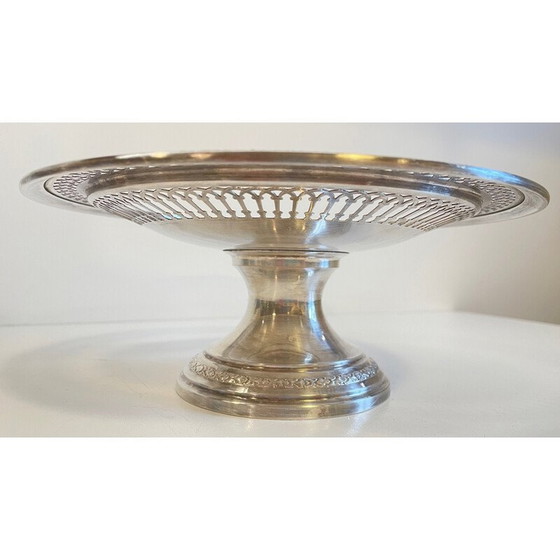 Image 1 of Vintage presentation tray in silver-plated crowned rex metal