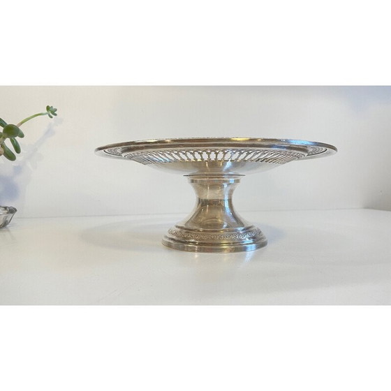 Image 1 of Vintage presentation tray in silver-plated crowned rex metal