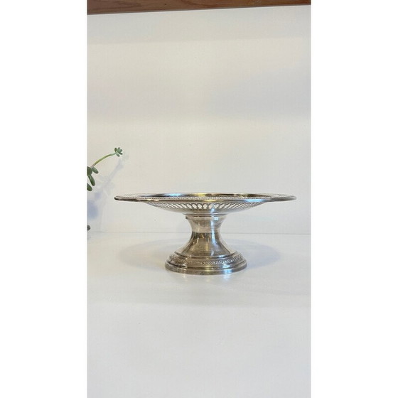 Image 1 of Vintage presentation tray in silver-plated crowned rex metal