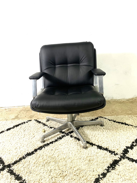 Image 1 of Italian Design Office Leatherette Armchair By Vaghi