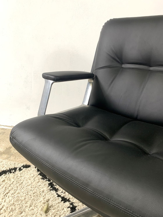 Image 1 of Italian Design Office Leatherette Armchair By Vaghi