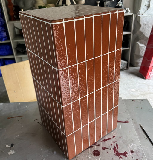 Ferm Living Pilar Pedistal terracotta tile pillar