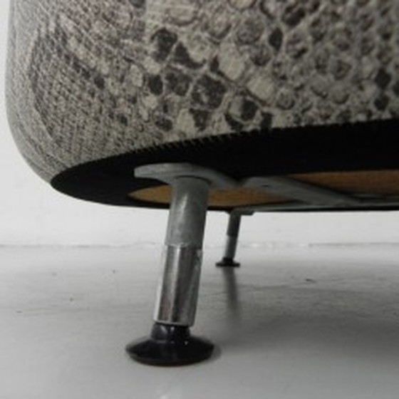 Image 1 of Snakeskin ottoman on 3 legs 