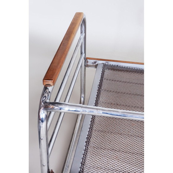 Image 1 of Divano Bauhaus vintage in pelle rossa di Thonet, anni '30