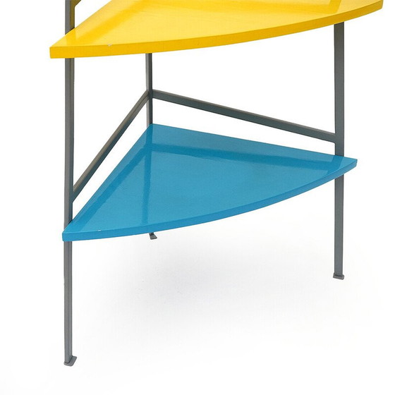 Image 1 of Vintage 2-shelf corner cabinet postmodern, 1980s