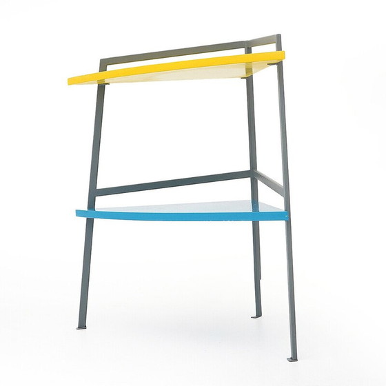 Image 1 of Vintage 2-shelf corner cabinet postmodern, 1980s