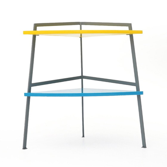 Image 1 of Vintage 2-shelf corner cabinet postmodern, 1980s