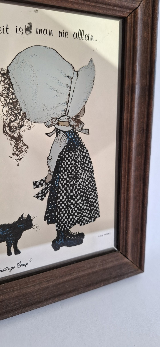 Image 1 of Small vintage mirror with wooden frame