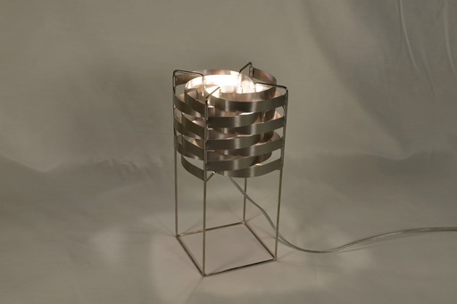 Ganymede" silver table lamp by Max Sauze for LIGNE SAUZE