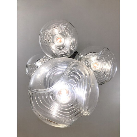 Image 1 of Vintage glass cascade chandelier by Peill and Putzler, Germany 1970