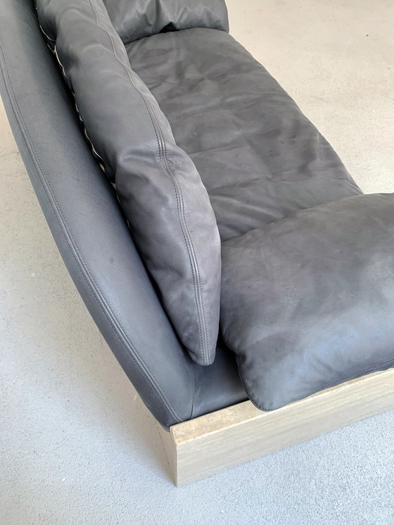 Image 1 of Burkhard Vogtherr for Hain & Thome sofa with Travertine Feet