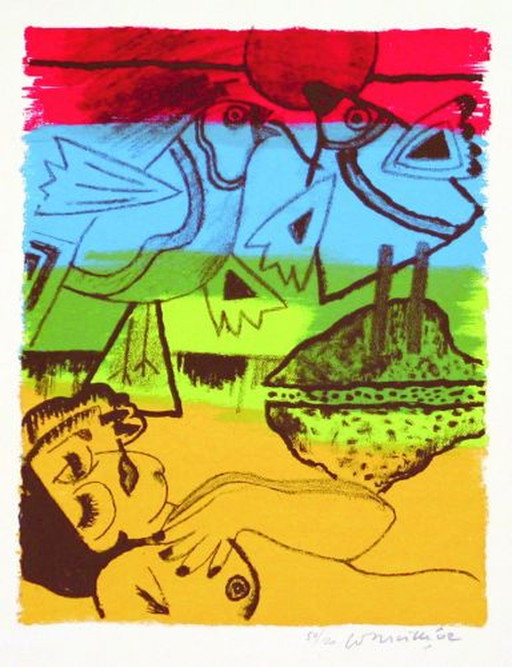 Corneille - Jaffa series IV – lithos zeefdrukken, Paper, Modern