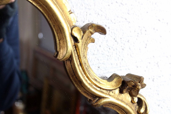 Image 1 of Louis Xv Style Resin And Gold Leaf Mirror 1970