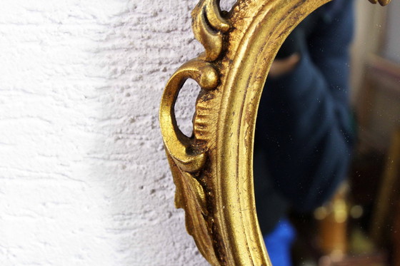 Image 1 of Louis Xv Style Resin And Gold Leaf Mirror 1970