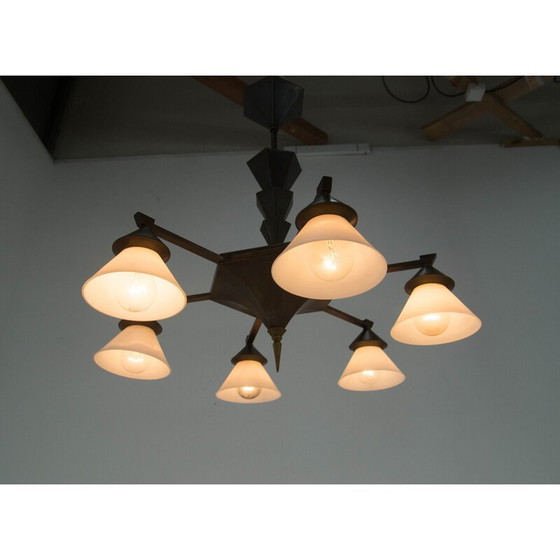 Image 1 of Vintage Cubism chandelier by Franta Anyz, 1920s