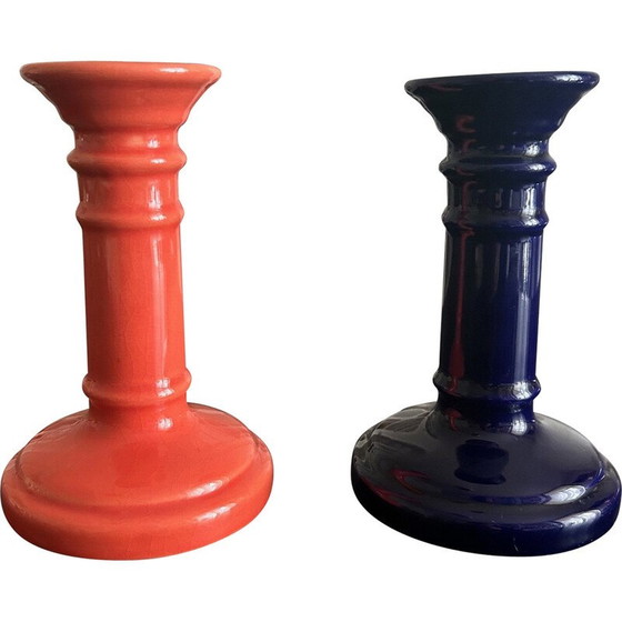 Image 1 of Pair of vintage candlesticks by Luciano, 1980