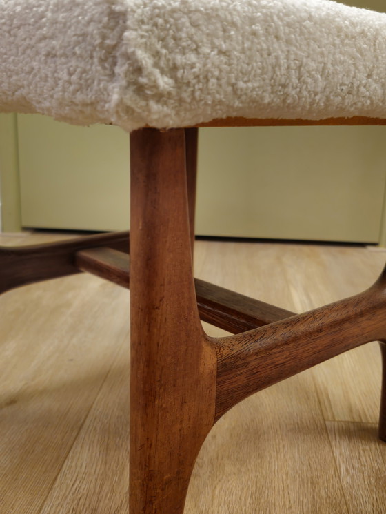 Image 1 of Sgabello poggiapiedi vintage danese in teak, panca, sgabello ottomano, Teddy Teak