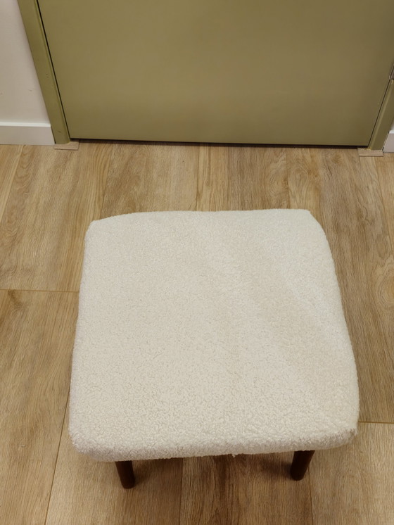 Image 1 of Sgabello poggiapiedi vintage danese in teak, panca, sgabello ottomano, Teddy Teak