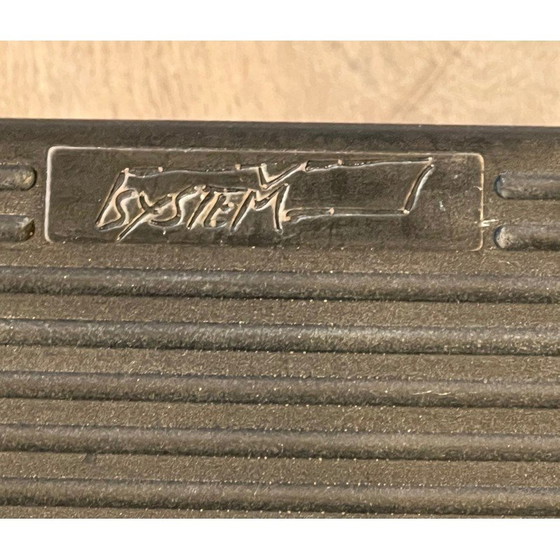 Image 1 of Vintage 2-seater sofa in chrome-plated metal and black rubber, France 1970