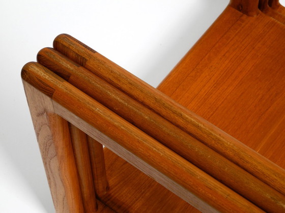 Image 1 of Beautiful Solid Mid Century Set Of 3 Teak Wood Nesting Tables