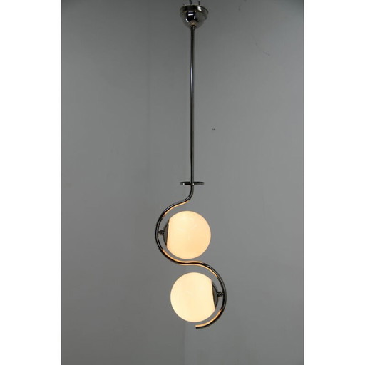 Vintage functionalist chandelier by Jindrich Halabala, 1930s