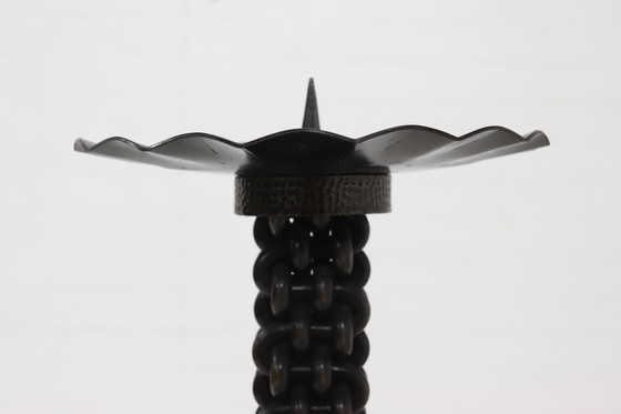 Image 1 of Brutalist Wrought Iron Candle Holder 