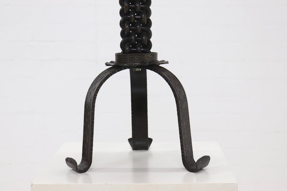 Image 1 of Brutalist Wrought Iron Candle Holder 