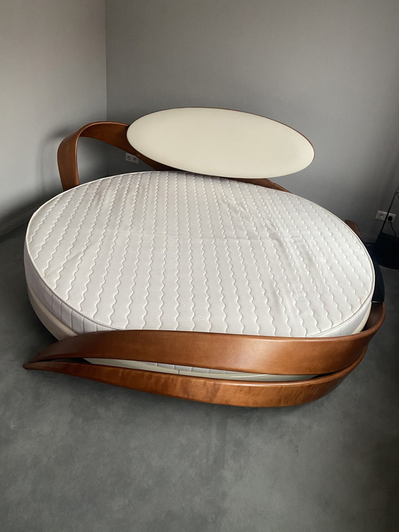 Image 1 of Designer bed round postmodern Memphis Design