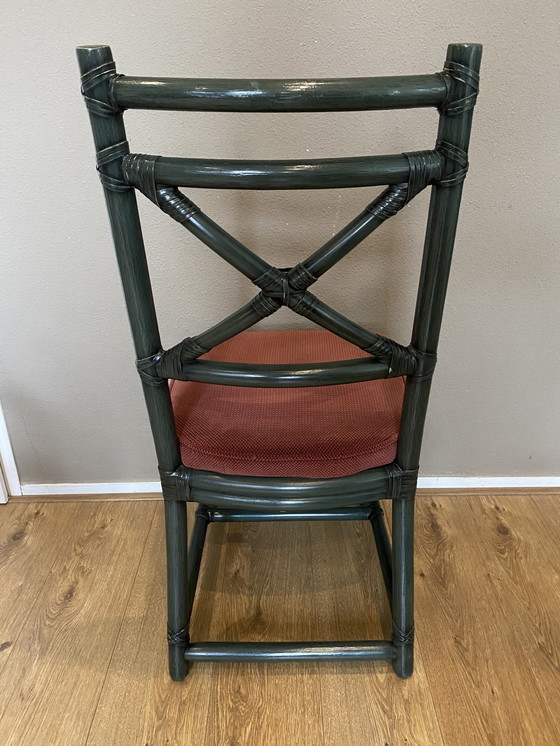 Image 1 of 4x Vintage Gasparucci Italo Faux Bamboo Chairs