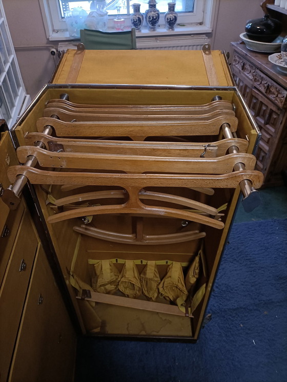 Image 1 of Vintage German Mädler Steamboat Wardrobe Case, 1900S