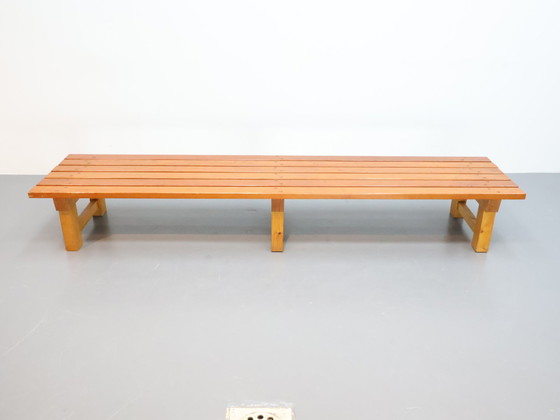 Image 1 of Vintage slatted bench handmade pine