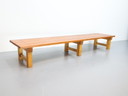 Banc vintage à lattes en pin fait main