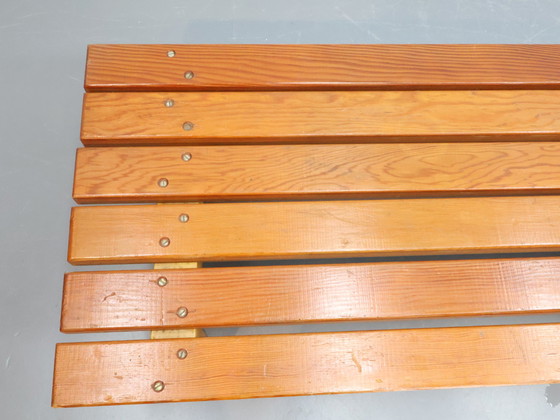 Image 1 of Vintage slatted bench handmade pine