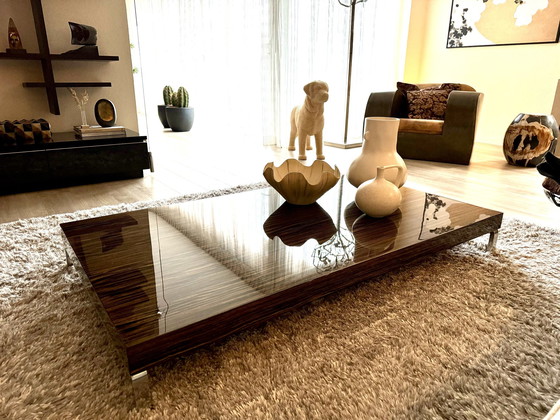 Image 1 of Zanotta Coffee Table Model Gerry In Glossy Ebony