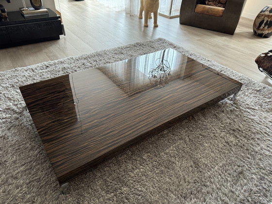 Image 1 of Zanotta Coffee Table Model Gerry In Glossy Ebony