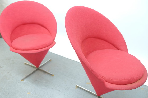 Image 1 of 2x Cone K1 Chairs by Verner Panton for Plus-Linje