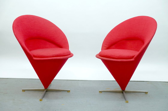 Image 1 of 2x Cone K1 Chairs by Verner Panton for Plus-Linje