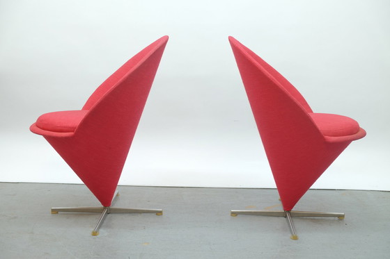 Image 1 of 2x Cone K1 Chairs by Verner Panton for Plus-Linje