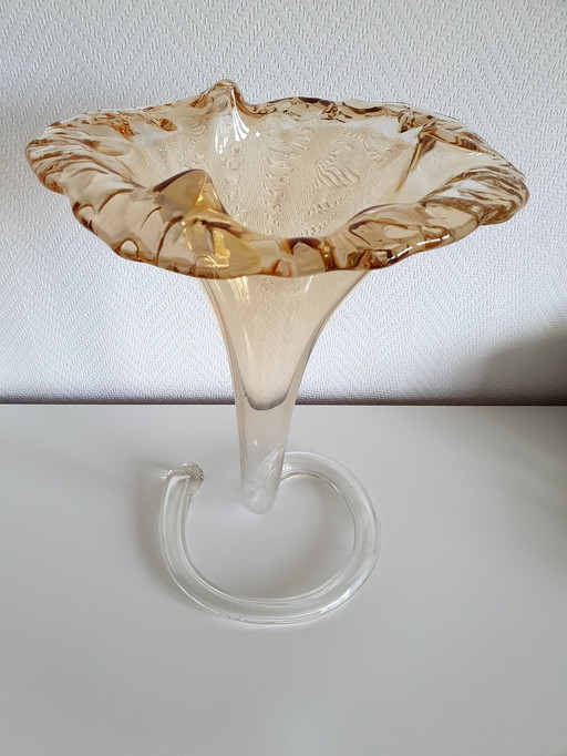 Very Large Stiver Trumpet Flower Vase