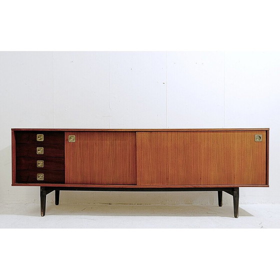 Image 1 of Mid-century wooden sliding doors sideboard, Italy 1960s