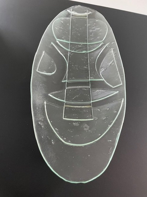 Image 1 of Glass Bowl With Minimalist Geometric Patterns