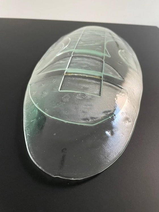 Image 1 of Glass Bowl With Minimalist Geometric Patterns