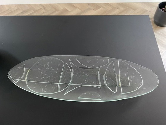 Image 1 of Glass Bowl With Minimalist Geometric Patterns