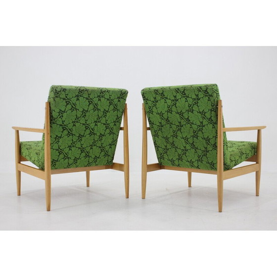 Image 1 of Pair of vintage beechwood armchairs with upholstery by Ton ,Czechoslovakia 1960s