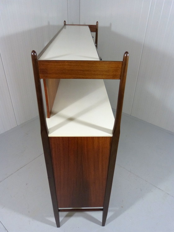 Image 1 of German workshops Teak highboard, 1960's